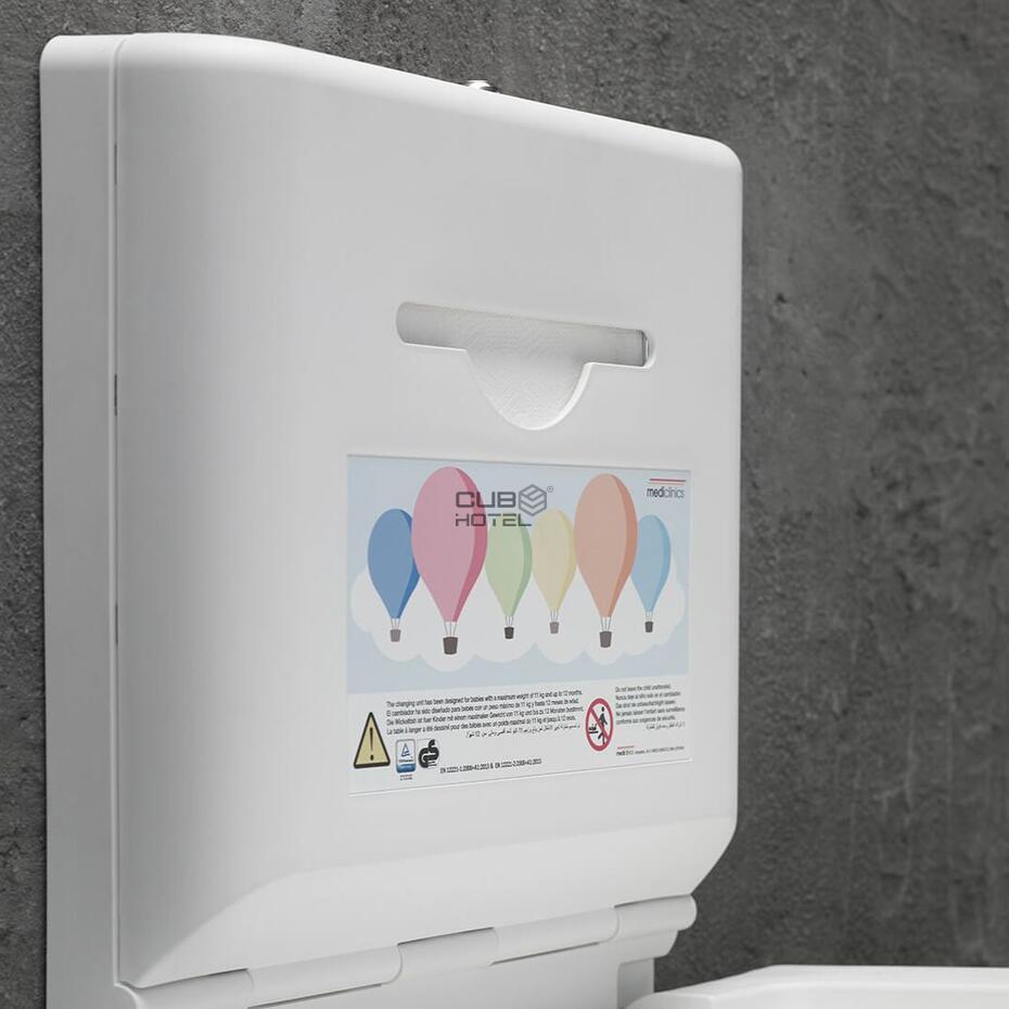 Fraldário Parede Horizontal Branco - Mediclinics