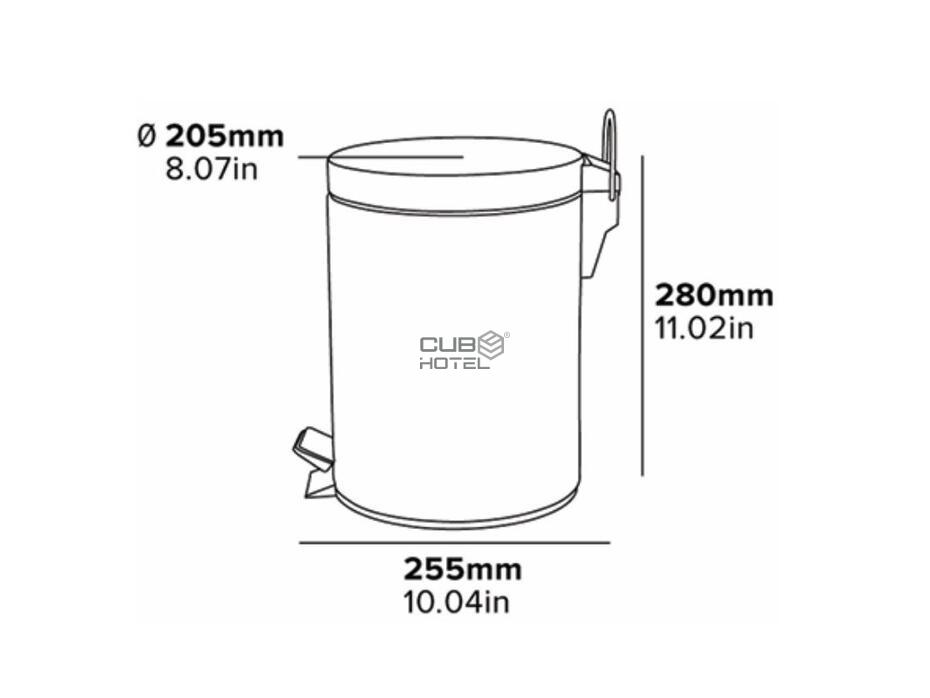 Balde com Pedal Soft Close 3L Croft