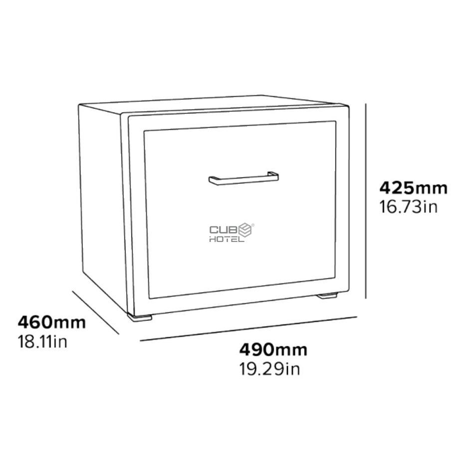 Minibar Silencioso Henley 45L com Gaveta e Luz Led Silencioso