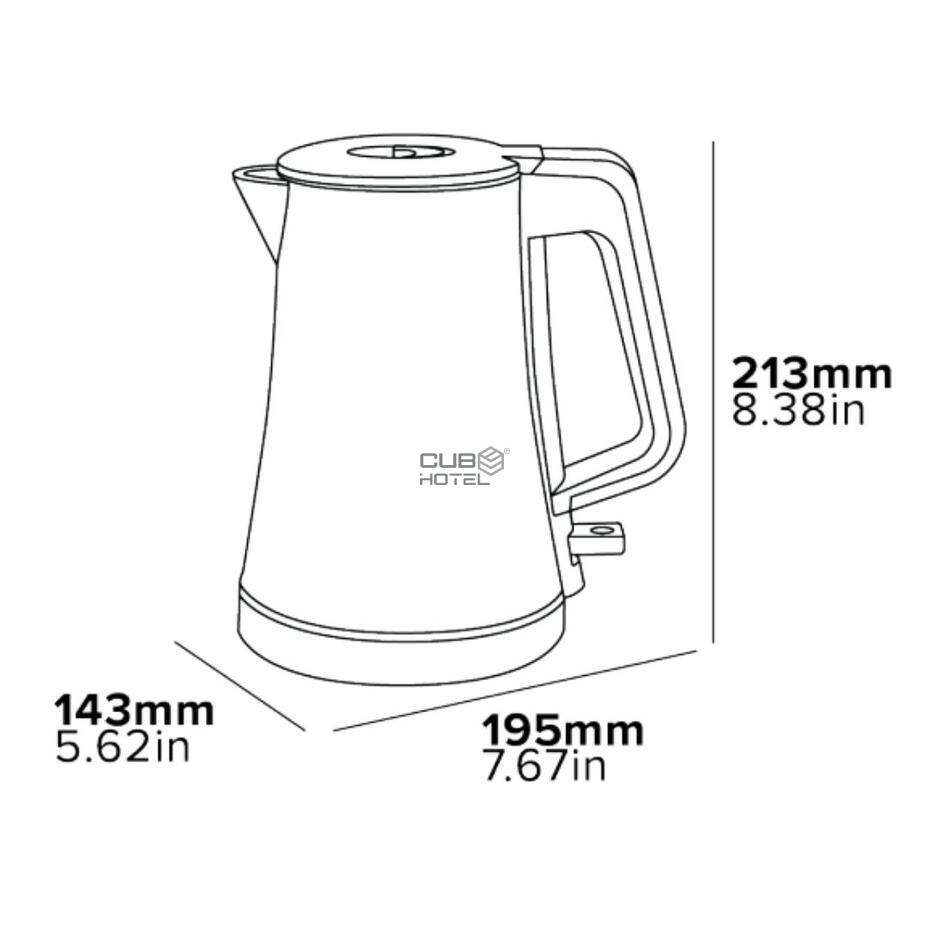 Chaleira Elétrica Hotel 0,6L Parede Dupla