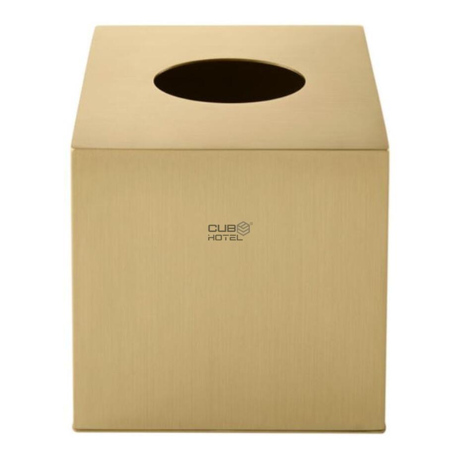 Cubo de Lenços Plymouth Dourado Escovado