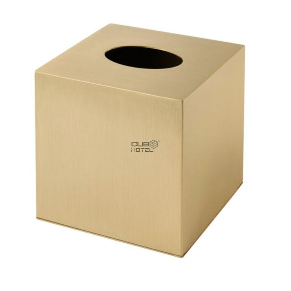 Cubo de Lenços Plymouth Dourado Escovado