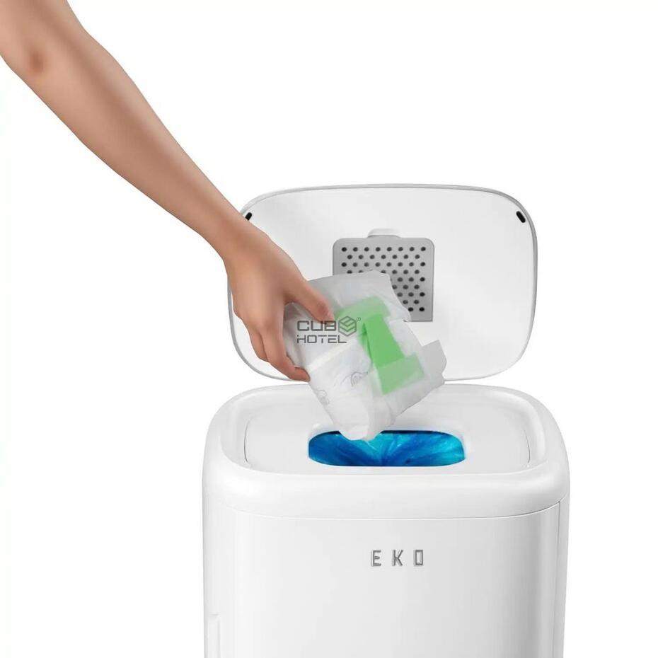 Balde com Pedal para Fraldas Bubu 30L Branco
