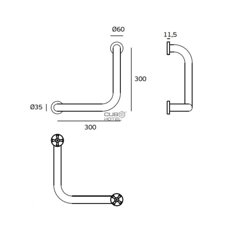 Bar Support Wall 300X300 Mm