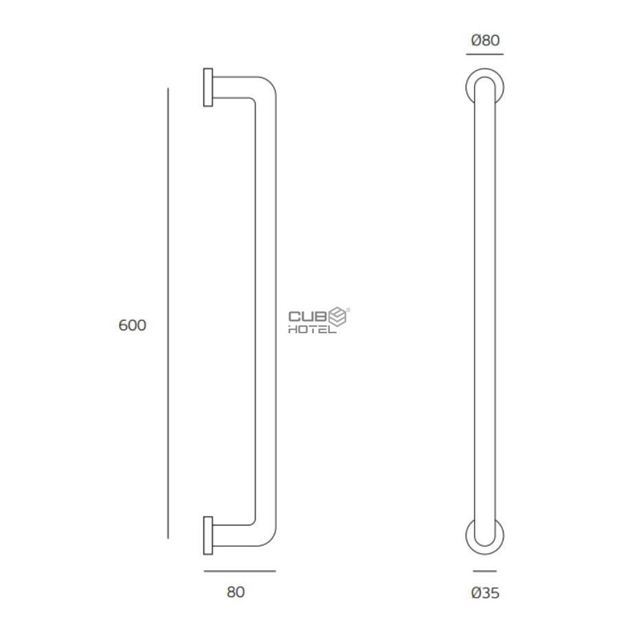 Wall Support Bar 600 Mm