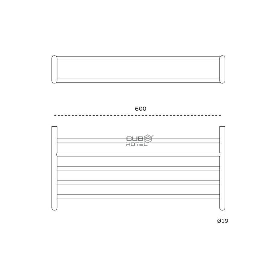 Towel Shelf 600Mm Aisi 304