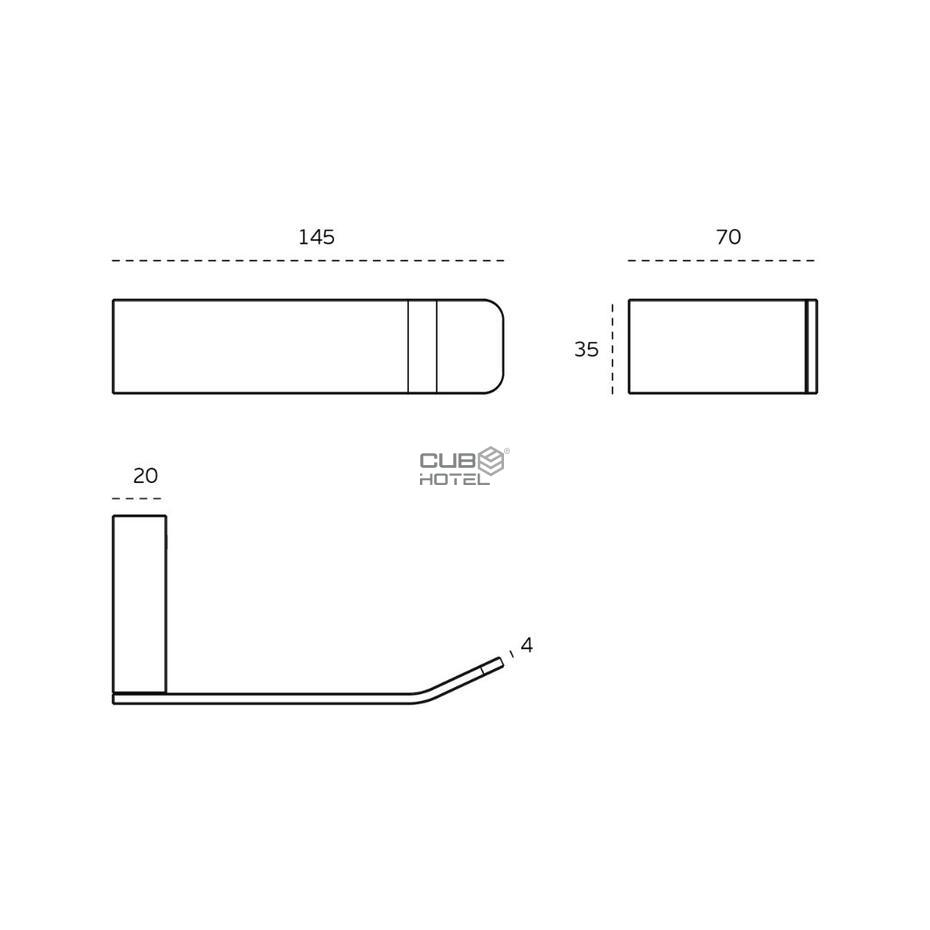 Porta Rolos Individual Em Inox Escovado