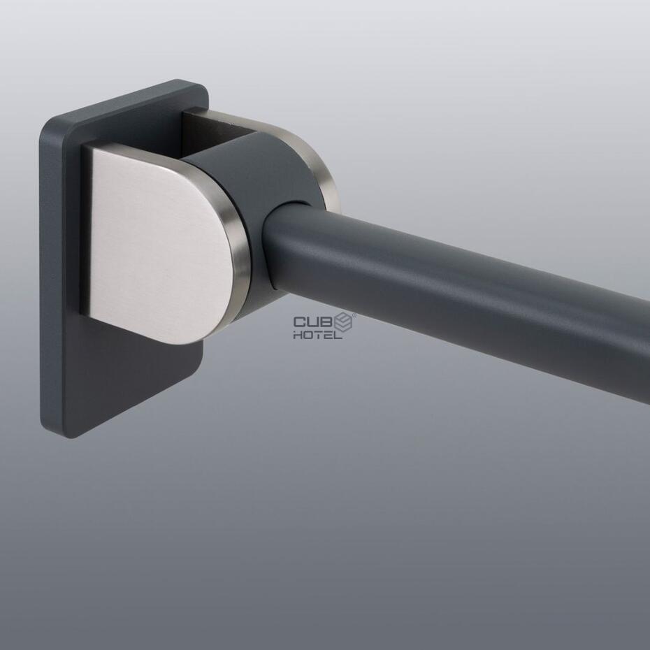 Barra de apoio Rebatível com porta-rolo Antimicrobial