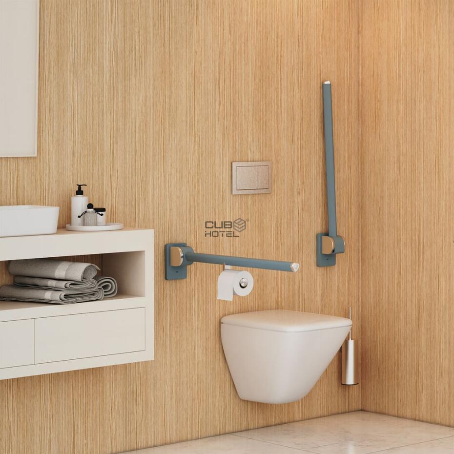 Barra de apoio Rebatível Antimicrobial