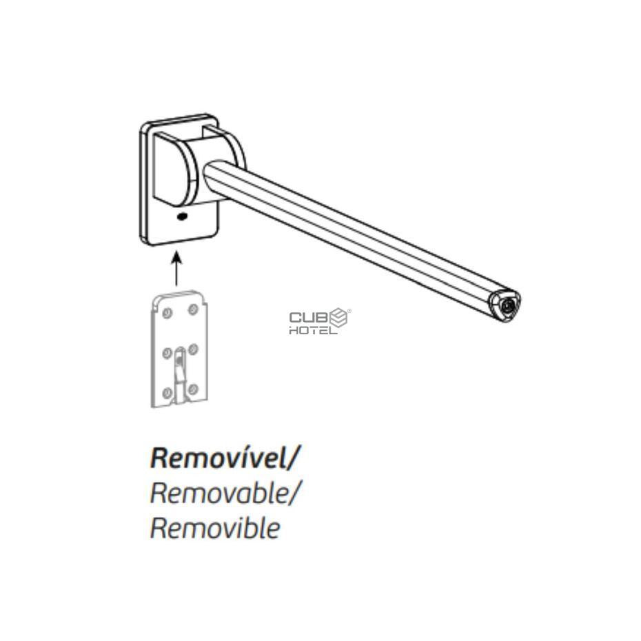 Barra de apoio Rebatível Antimicrobial