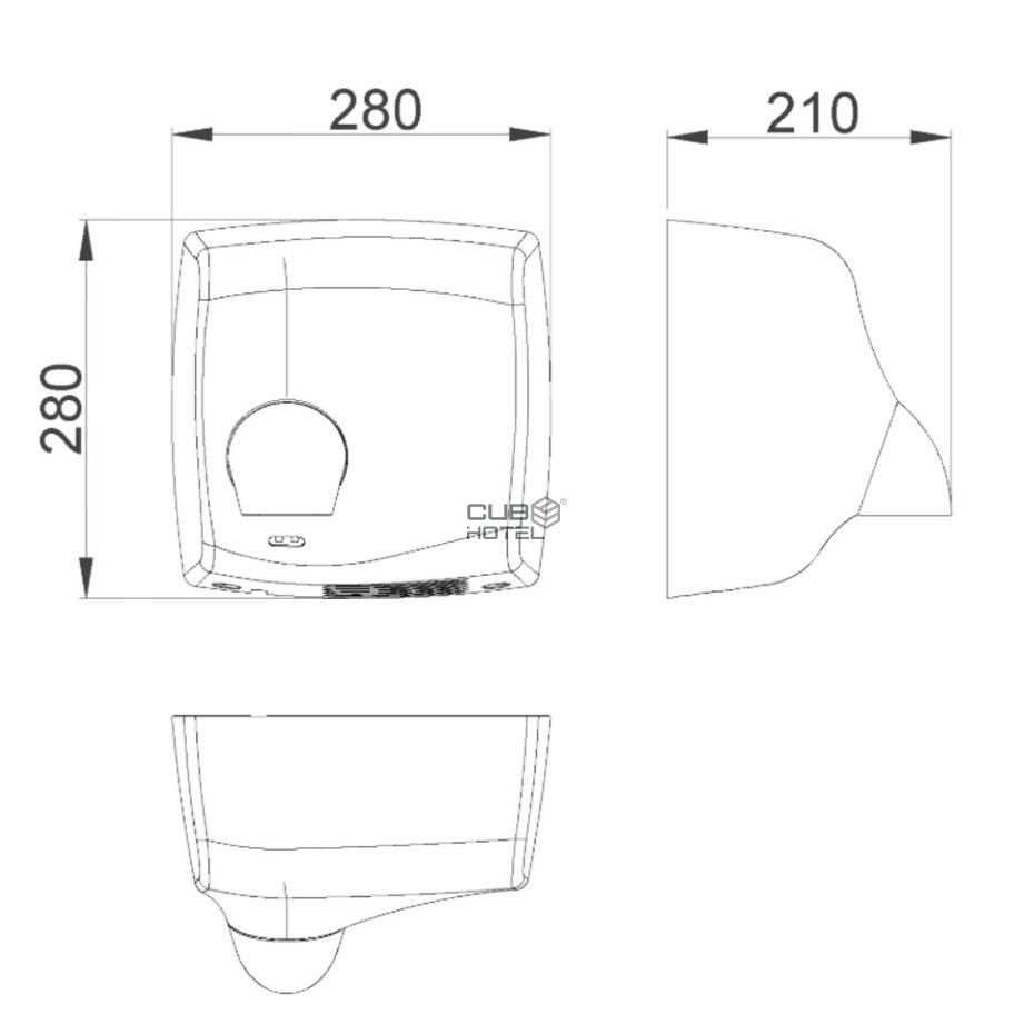 Secador Mãos Sensor Windflow Inox Escovado