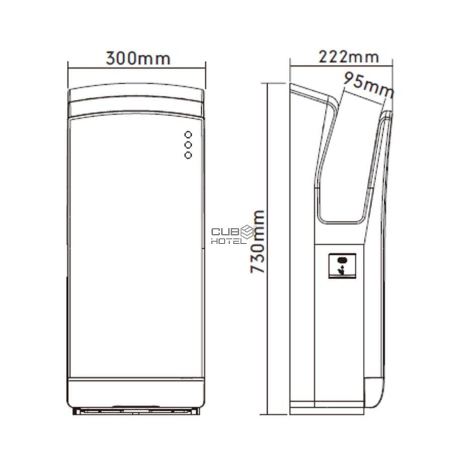 Secador Mãos V JET Inox Nofer Filtro Hepa V300