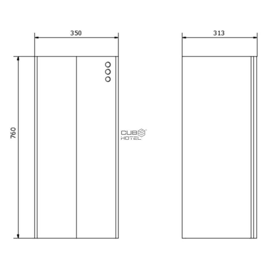 Papeleira Parede Inox Escovado 80L EVO