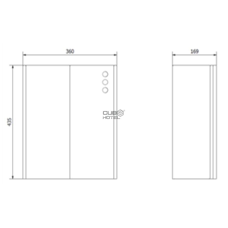 Papeleira Parede Inox Escovado 23L EVO