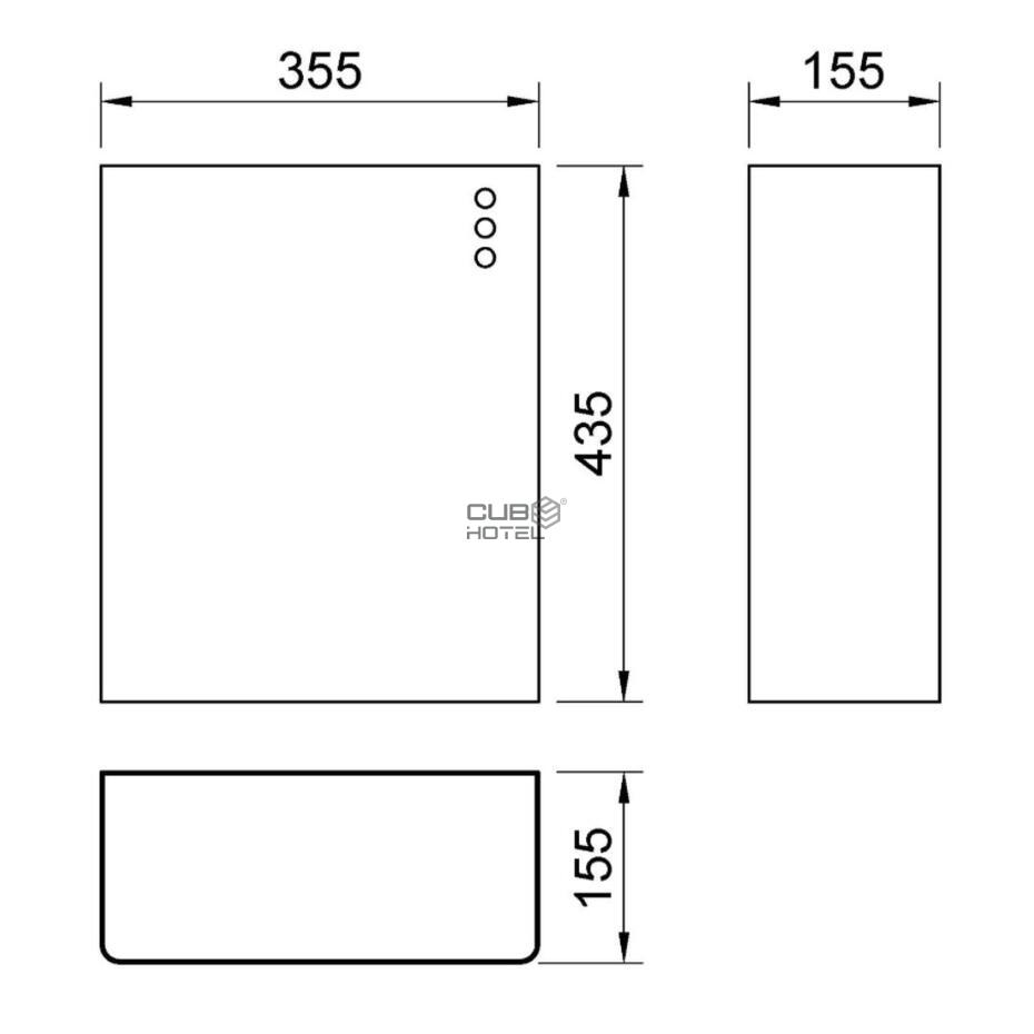 Papeleira Parede Inox AISI 304 Escovado 23L