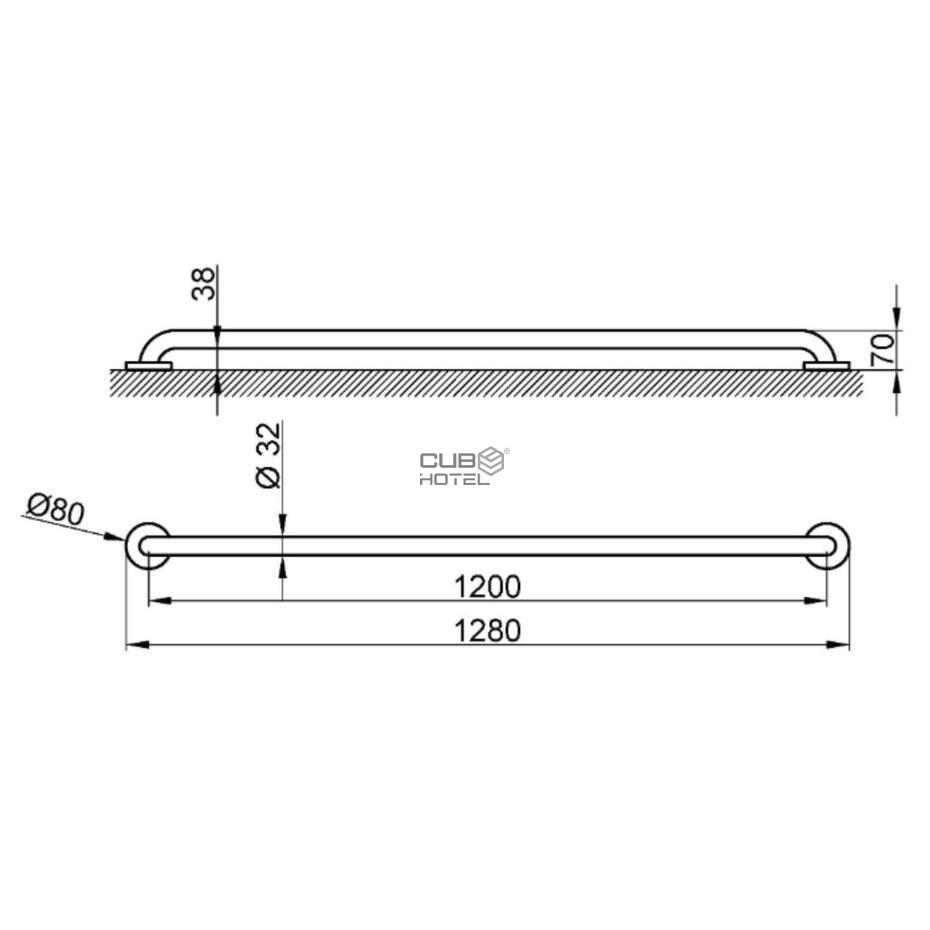 Barra de Apoio 120cm