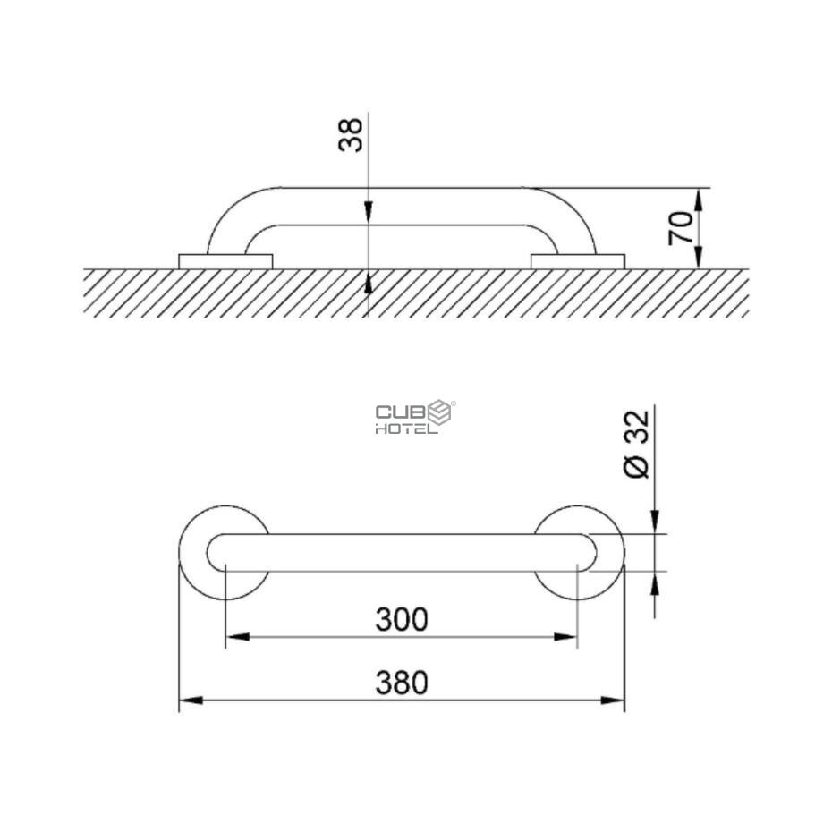 Barra de Apoio Inox Branco