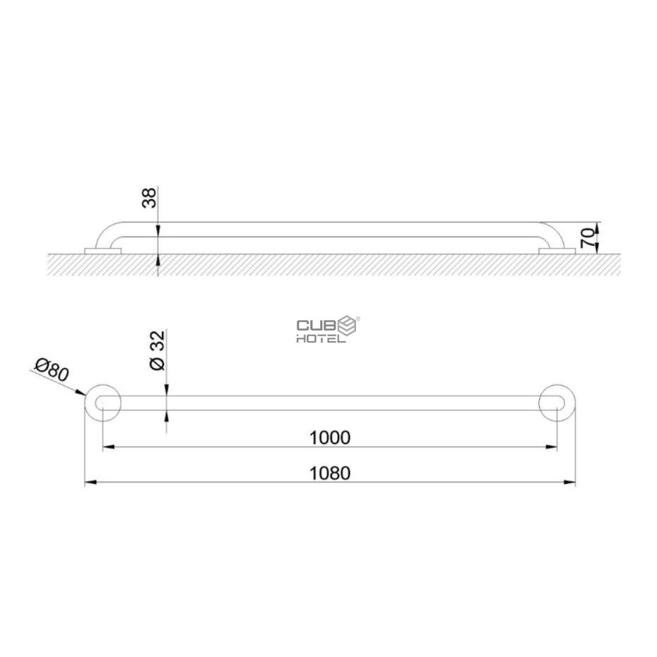 Barra de Apoio Inox Branco
