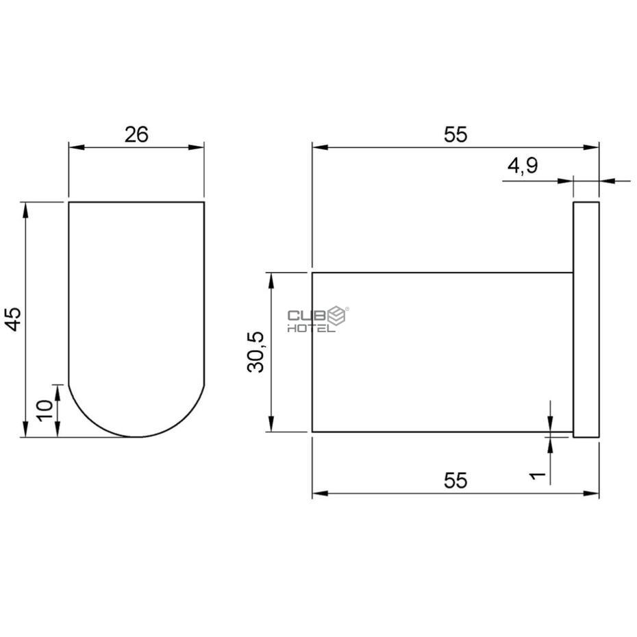 Cabide Aluminio Dourado CAPRI