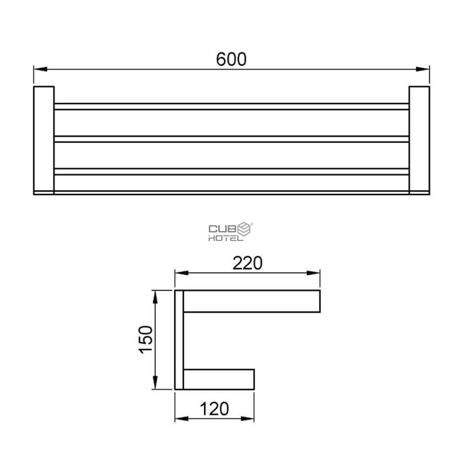 Toallero Dorado serie CAPRI