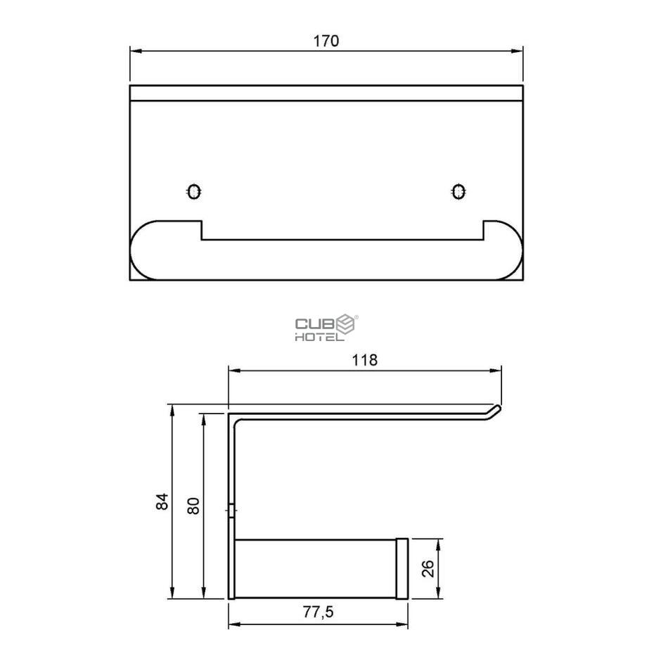 Porta Rollos Reserva Aluminio Dorado CAPRI