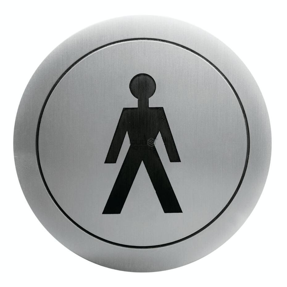 Pictogram WC sticker Man Stainless Steel