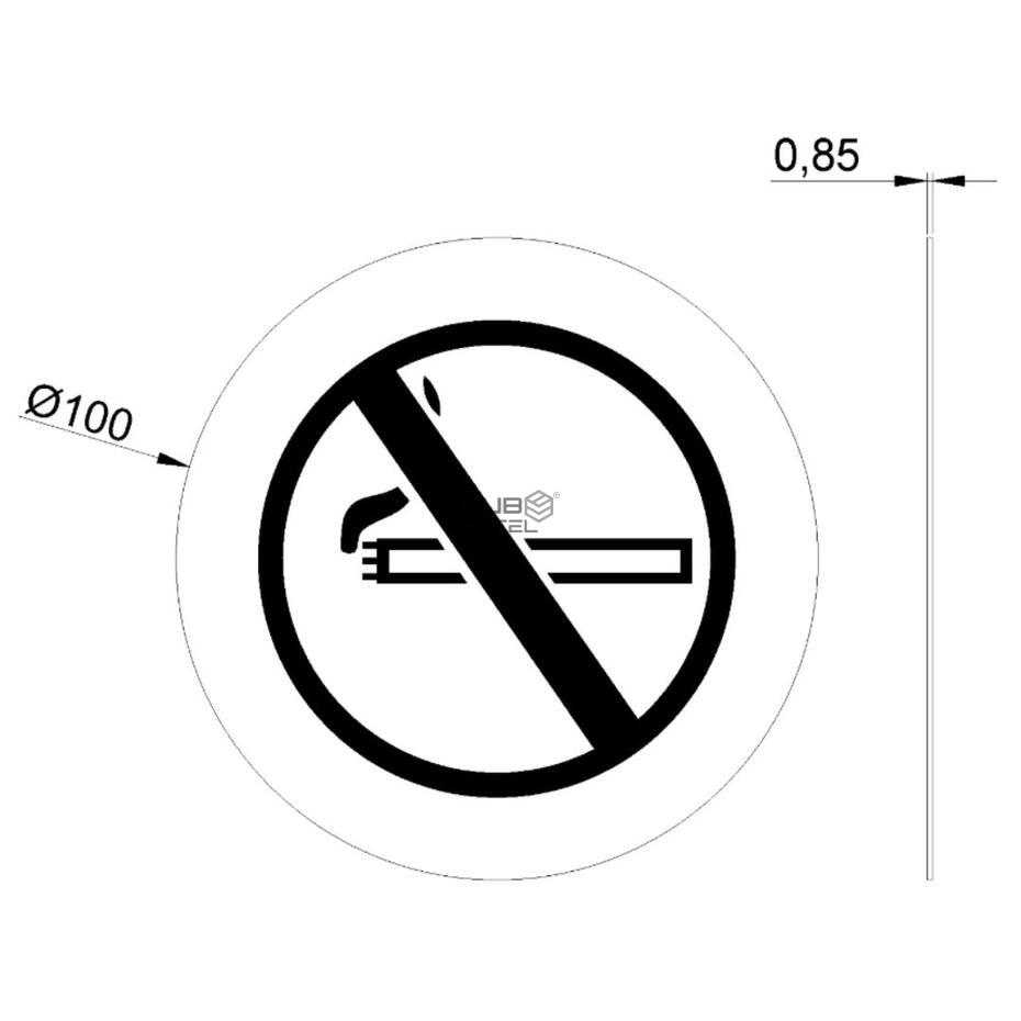 Pictograma Adhesivo Prohibido Fumar