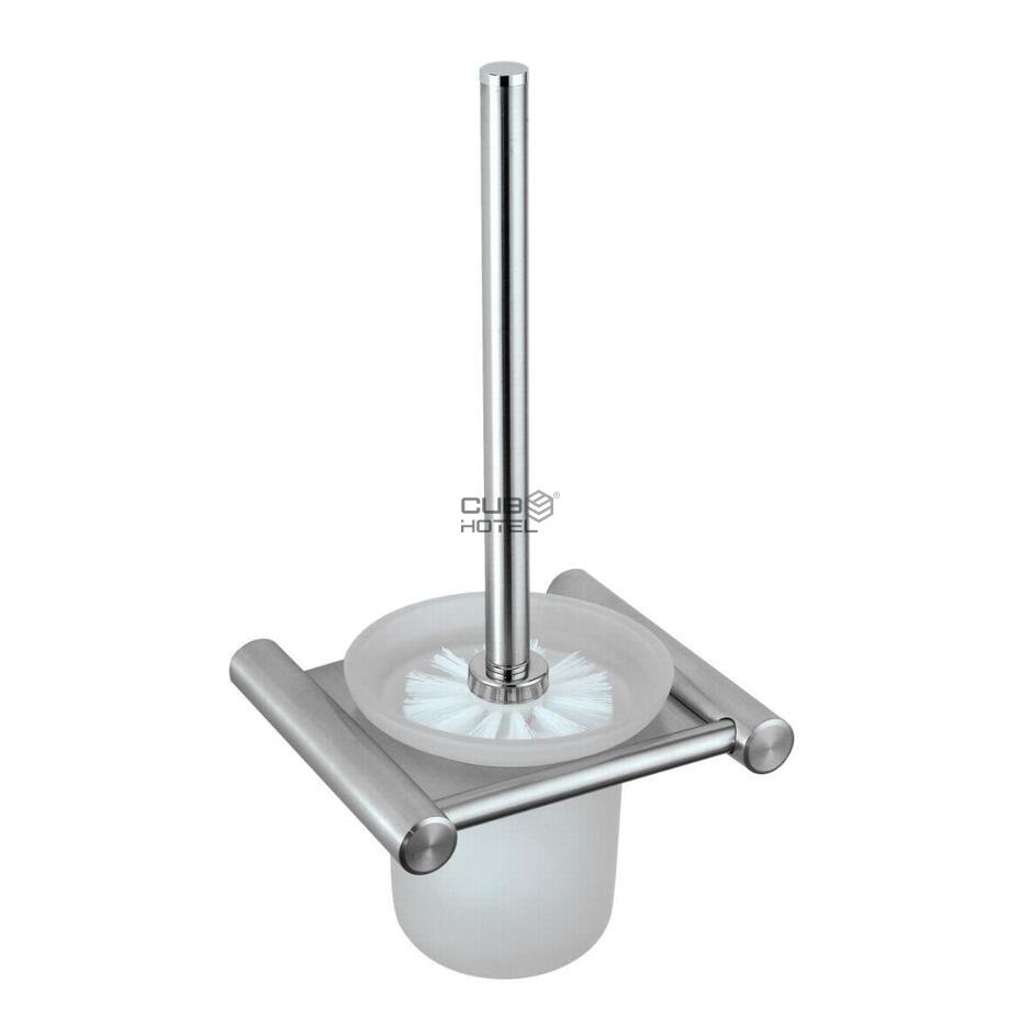 Escova Piaçaba De Parede Em Inox Escovado