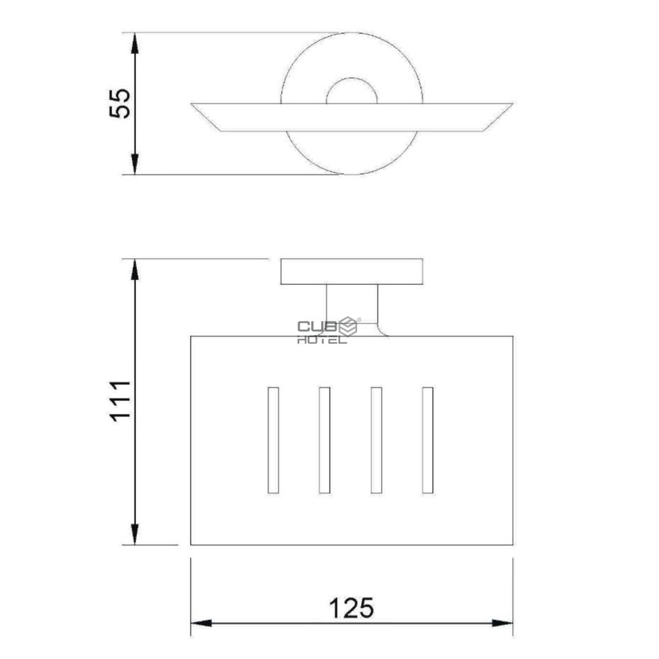 Saboneteira De Parede Niza Inox Escovado