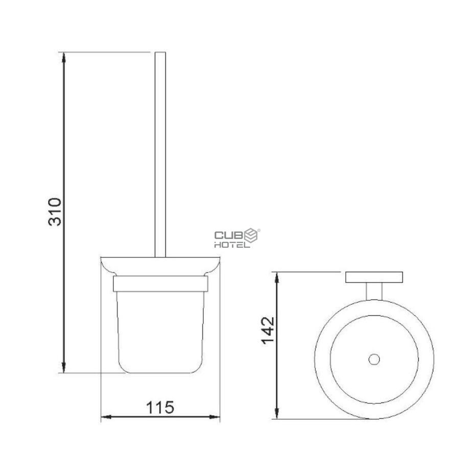 Serie NIZA BRILLO - Escobillero ACERO INOXIDABLE AISI 304