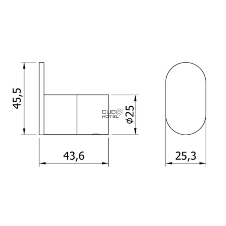 Percha de Pared Dorado Satinado Verona