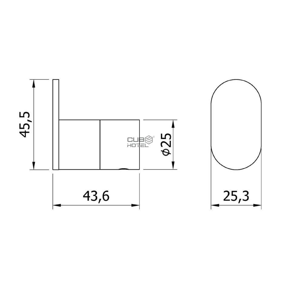 Percha de Pared Metal Oscuro Serie Verona