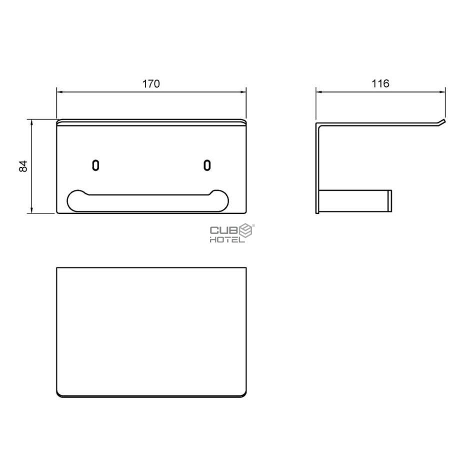 Porta Rolos Inox Escovado serie VERONA
