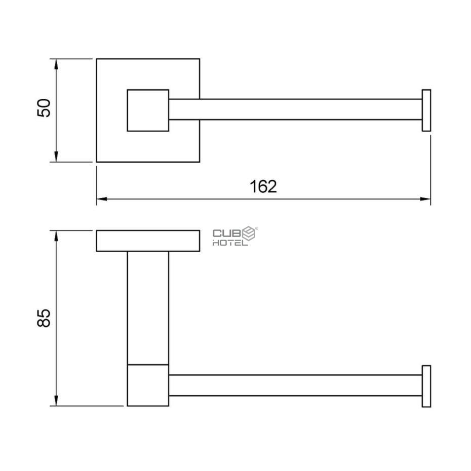Porta Rolos Em Aço Inox Polido