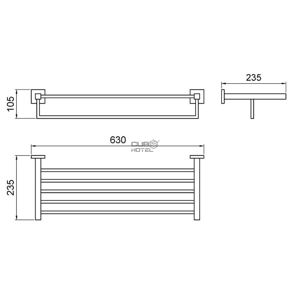 Toalheiro com Barra inferior
