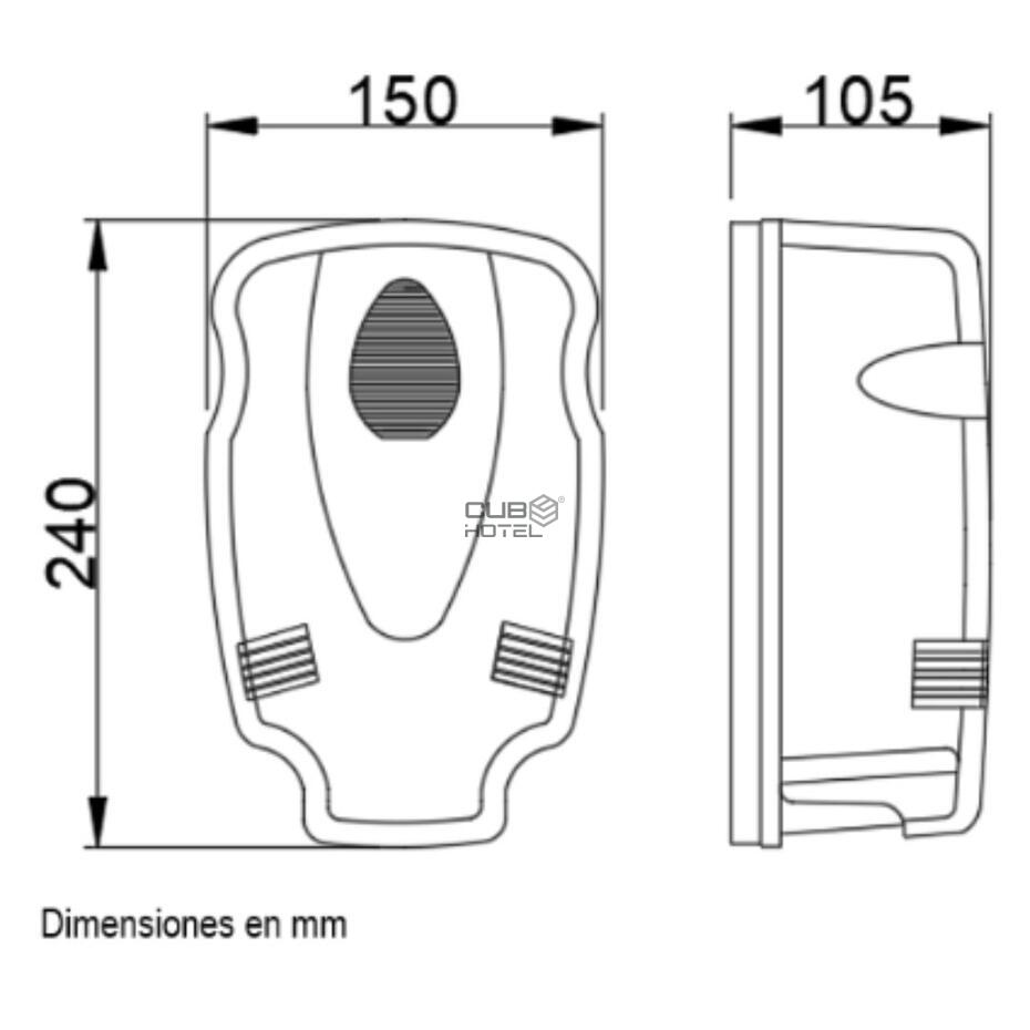 Dispensador Bacteriostático ABS branco