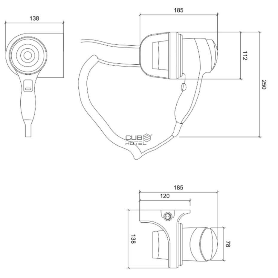 Secador De Cabello Mural 1800 - 2200 W