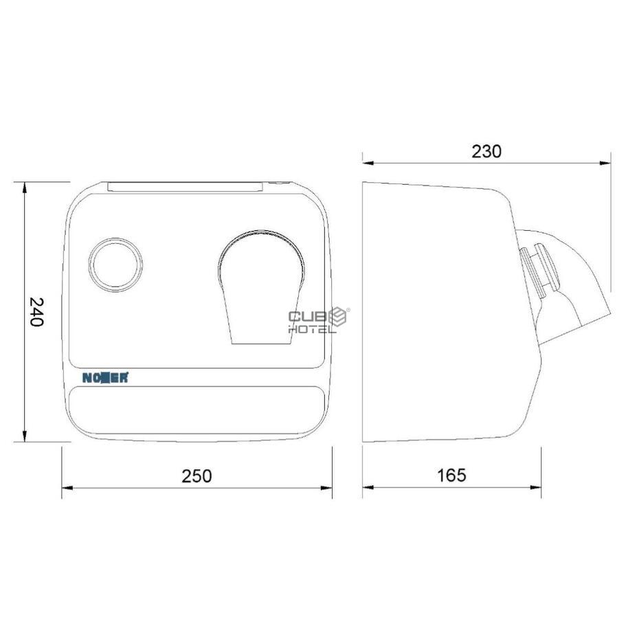 Secador de cabello ZONDA de acero inoxidable