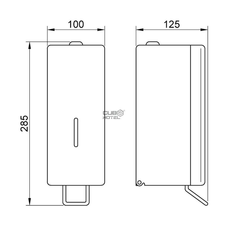 Dosificador de Jabón con Palanca Inox 1L