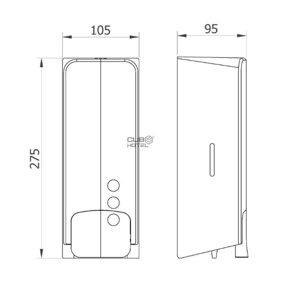 Doseador Manual de Jabón Negro 1000ml
