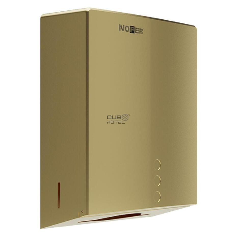 Dispensador Papel de Mãos Inox Ouro Escovado EVO