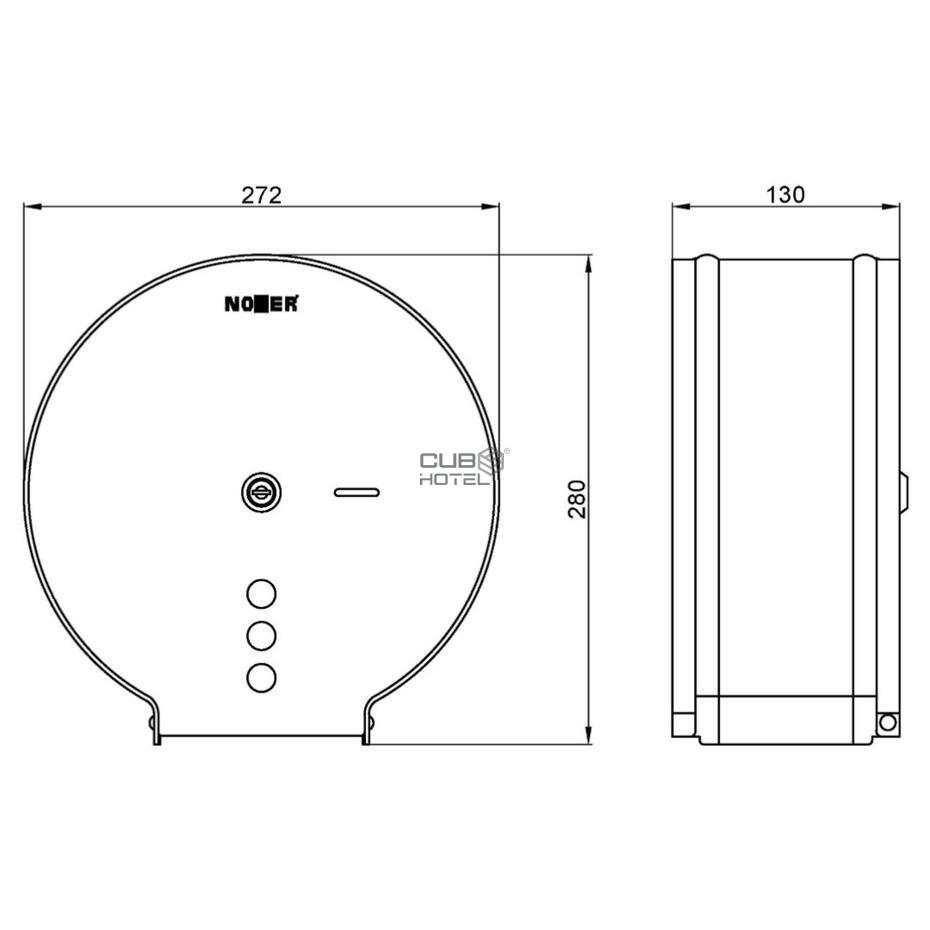 Porta Rolos Jumbo XL Inox Escovado