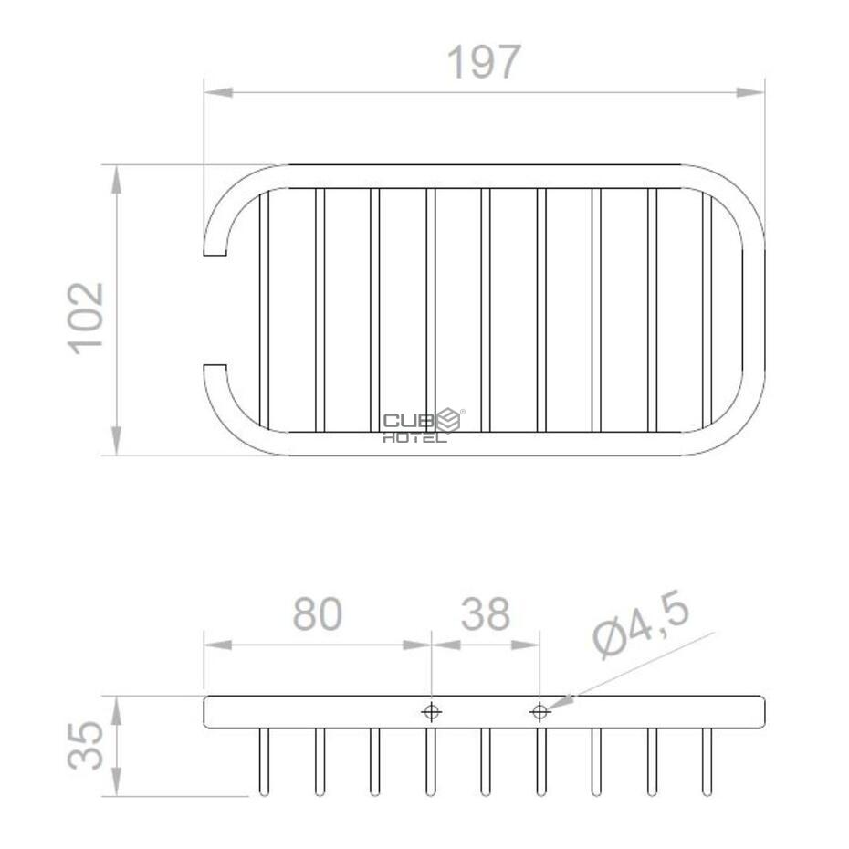 Saboneteira rectangular - Série soap