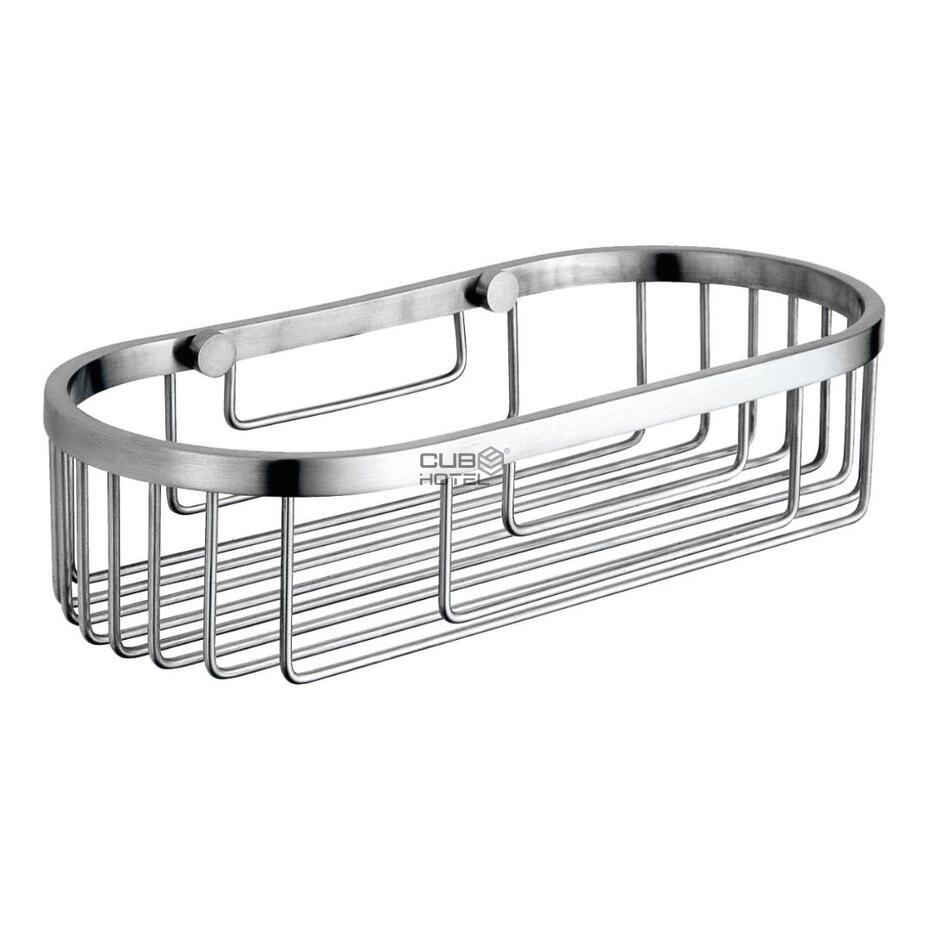 Saboneteira Parede Rectangular Grande Inox Escovado