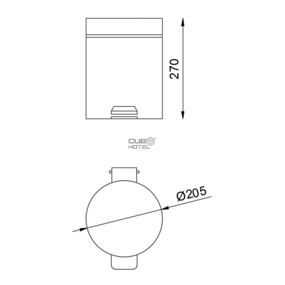 Balde Inox Branco 5 Litros