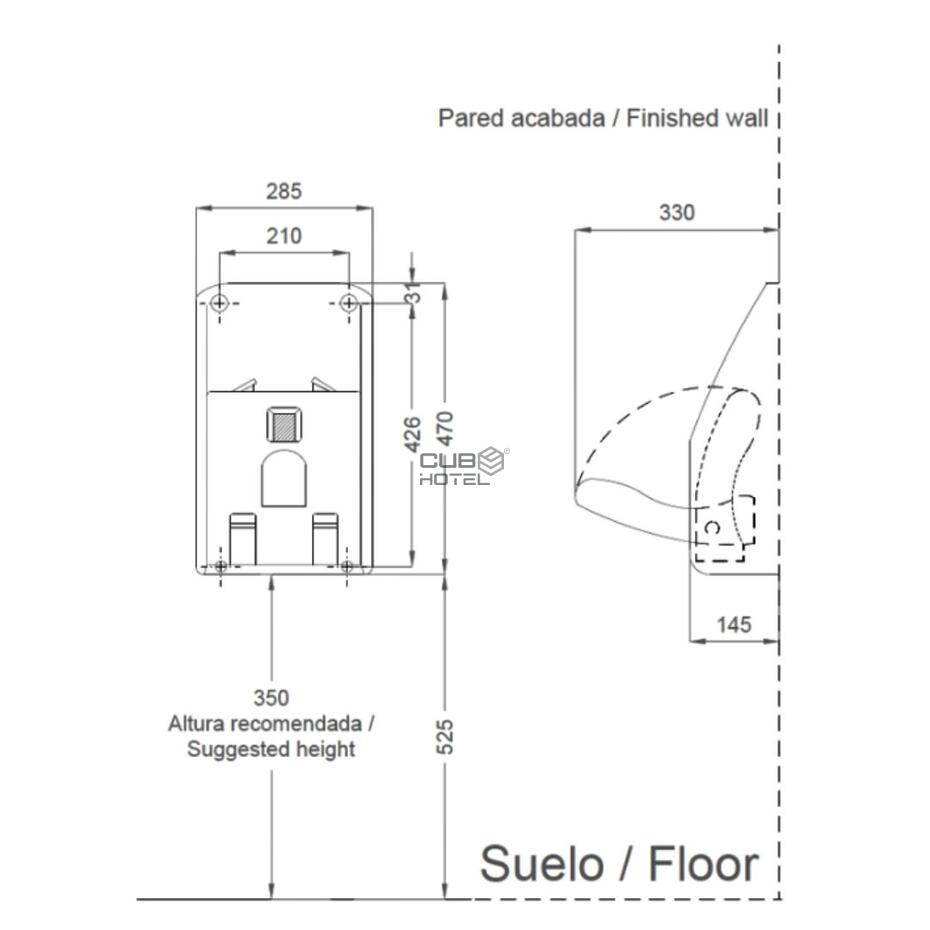 Cadeira Parede Vertical Polietileno Branco