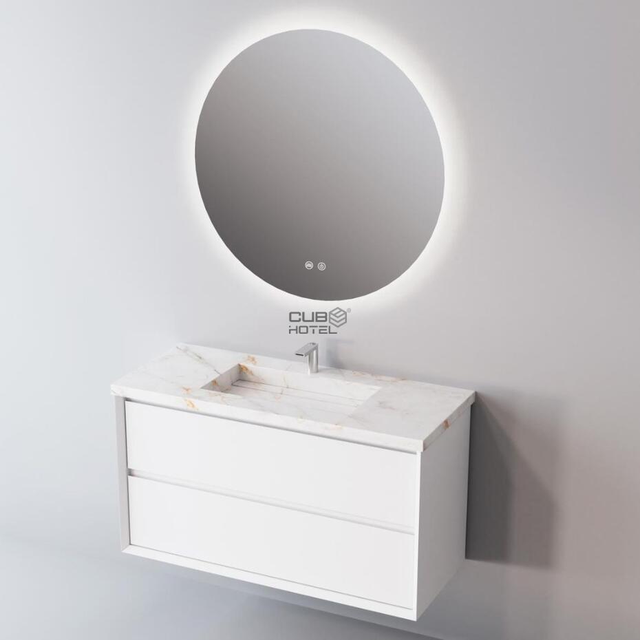 Illuminated Round Mirror 80cm Anti-fog