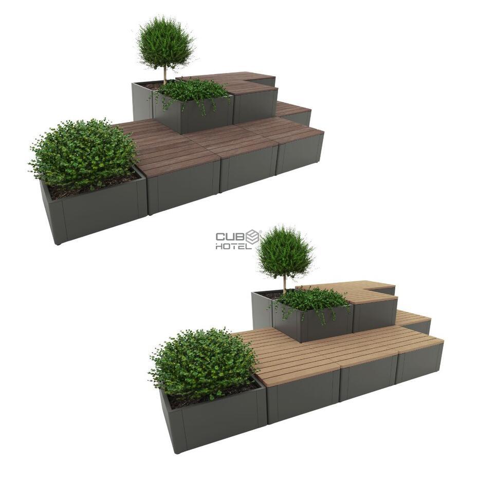 Osaka Planter and Bench Modular System