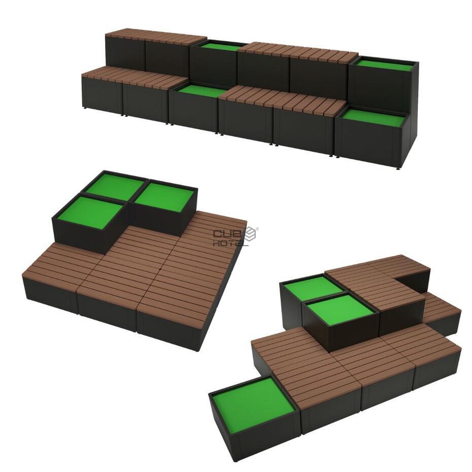 Osaka Planter and Bench Modular System