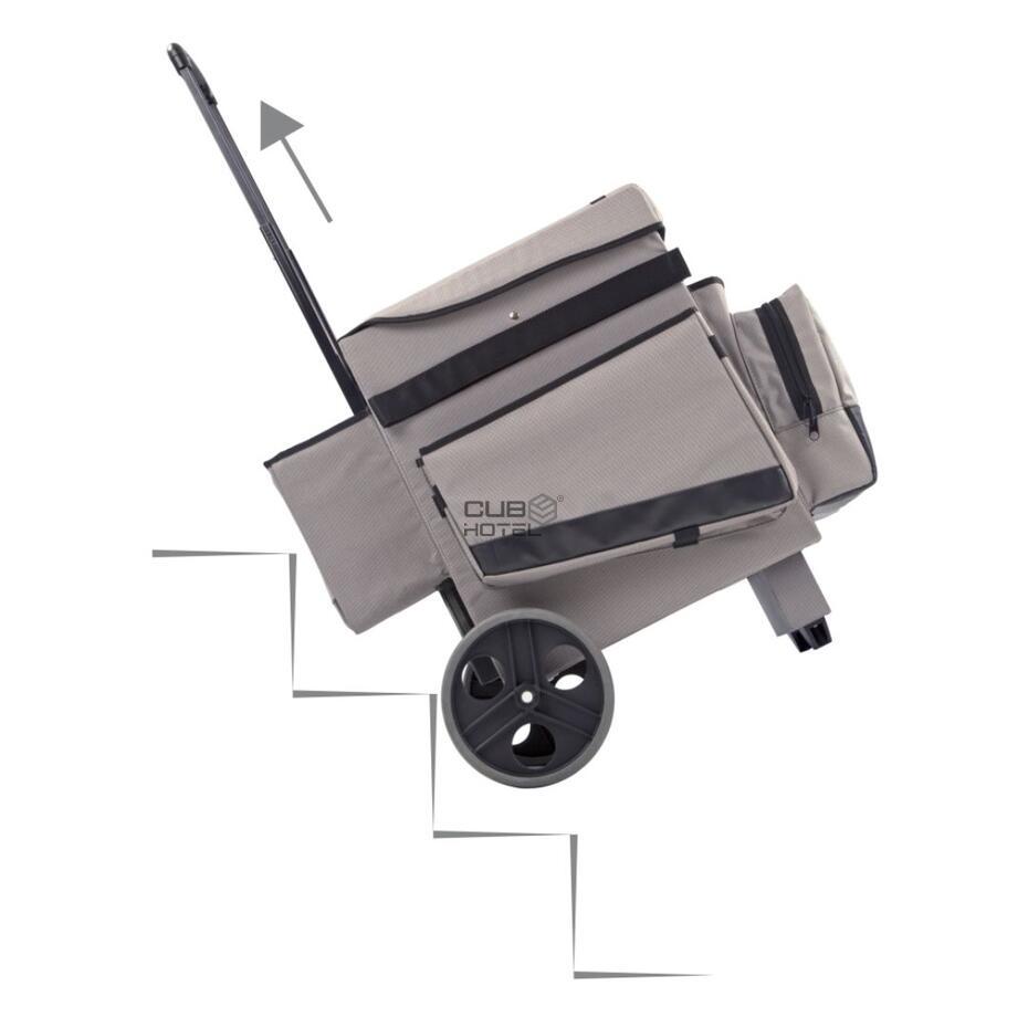 Carro Housekeeping Cinza Portátil H-Cube Climb